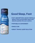 Dreamwater Sleep Aid Drink 2.5 oz Liquid Snoozeberry 4 Count