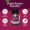 Natures Craft Advanced Multi Collagen Complex - Biotin and Collagen Supplement for Men and Women with BioPerine and Vitamin C - Type 1 2 3 5 & X Collagen Pills for Bone and Joint Support Hair Skin and Nails