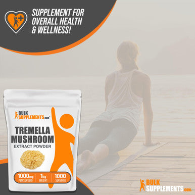 Bulksupplements.Com Tremella Mushroom Extract - Mushroom Supplements, Tremella Mushroom Powder - From Tremella Fuciformis, Gluten Free, 1000Mg Per Serving, 1Kg (2.2 Lbs) (Pack Of 1)