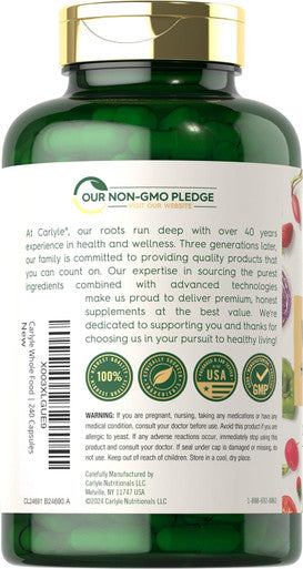 Carlyle B Complex with Whole Food Blend Formula | 240 Capsules | Plus L-Methylfolate | Non-GMO & Vegetarian Supplement