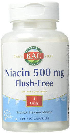 KAL Niacin Flush- Capsules 500 Mg, 120 Count