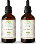 Blue Vervain B120 (2pcs) Alcohol-Free Herbal Extract Tincture, Concentrated Liquid Drops Natural Blue Vervain (Verbena Hastata) Dried Herb (2x4 fl oz)