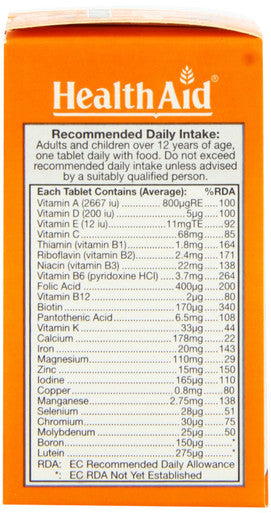 Health Aid A To Z Multivit New Improved 30 Tablets