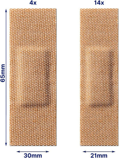 Elastoplast 18S Waterproof Fabric Plaster Strips (Pack Of 10 = Total 180), Large Pack Of Fabric Plasters, Breathable Plasters, Plasters Waterproof