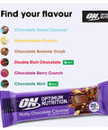 Optimum Nutrition Nutty Chocolate Caramel Crispy Protein Bars No Added Sugars On The Go Pre-Workout And Post-Workout Gym Snack For Men And Women 10 X 70 G