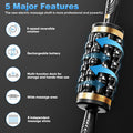 Rolling Percussive Massager, Roller Massager 5 Levels Of Intensity Adjustable, Neck Massager For Pain Relief Deep Tissue And Relax Muscles, Body Massager Is Suitable For Legs, Neck, Shoulders And Back