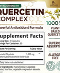 Nature'S Nutrition Quercetin 1000mg - Extra Strength Quercetin - Antioxidants & Bioflavonoids Support Immune & Respiratory Health - Nature's Dairy & Gluten Non-GMO Quercetin Supplement - 120 Veggie Capsules