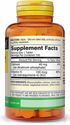 Vitamin K2 100 mcg