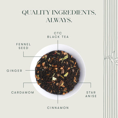 Luxmi Estates Kolkata Masala Chai | 100 gm | Signature India Collection | Assam CTC Tea | Black tea collection | Organic Strong tea | Antioxidants | Assam Valley tea | Fennel Ginger Tea Cardamom Cinnamon Star Anise