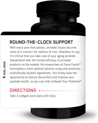 Force Factor Prostate Saw Palmetto and Beta Sitosterol Supplement for Men Prostate Health/Size Support Urinary Relief Bladder Control Reduce Nighttime Urination 60 Softgels