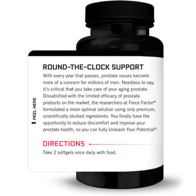 Force Factor Prostate Saw Palmetto and Beta Sitosterol Supplement for Men, Prostate Health Support, Prostate Size Support, Urinary Relief, Bladder Control, Reduce Nighttime Urination, 60 Softgels