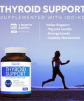 Thyroid Support with Iodine 120 Capsules NonGMO Improve Your Energy Increase Metabolism Ashwagandha Root Zinc Selenium Vitamin B12 Complex Thyroid Health Supplement 60 Day Supply