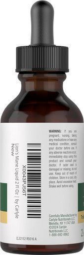 Carlyle Lions Mane Mushroom Supplement | 2 Fl Oz | Liquid Extract Tincture | Vegetarian | Non-GMO Gluten