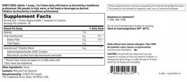 Klaire Labs SFI Health Galactomune Powder - Prebiotic Beta-Glucan & Galactooligosaccharides Immune Support 30 Servings 150 Grams