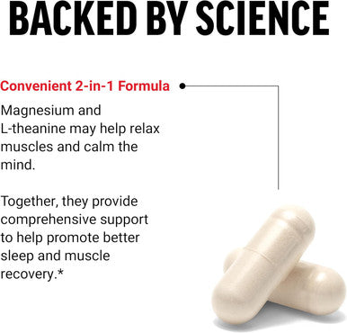 Force Factor Magnesium + L-Theanine Magnesium Bisglycinate Supplement to Support Bones Muscles Nerves Relaxation and Mood Vegan No Gelatin Non-GMO 120 Vegetable Capsules