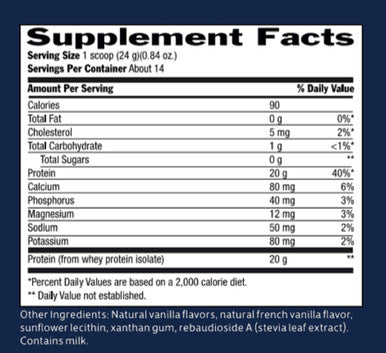 Biochem 100 Whey Isolate Protein 11.8 oz Sugar Vanilla 20g Vegetarian Protein KetoFriendly Amino Acids Invigorating Taste Easily Digestible