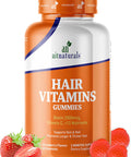 Aitnaturals Hair Vitamin 60 Gummies (Strawberry) with Vitamin C Biotin & Folic Acid Supports Healthy Hair Nail & Skin Protects Hair Follicles & Reduces Breakage | Multivitamins for Hair Growth