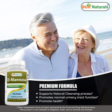 Best Naturals D-Mannose Pure Powder - Urinary Tract Cleanse Supplement - 8 OZ