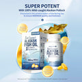 Nutrasumma High Purified Omega 3 Supplement Wild Alaskan Fish Oil Burpless & No Fishy Taste, 650Mg Epa &270Mg Dha Of 1250Mg Fish Oil Softgels, Gluten Free, Heart, Brain& Immune Support, 60 Servings