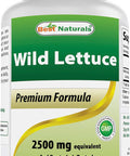 Best Naturals Wild Lettuce 10:1 Extract 250 mg (Equivalent to 2500 mg Wild Lettuce Powder) - 240 Capsules