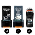 L'Oreal Paris L OrEal Men Expert Routine Shower Gel & Deodorant For Men 2 X Shower Gel 1 X Shower Gel Magnesium Defense 2 X Carbon Protect Deodorant