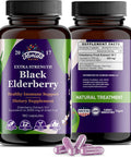Florida Herbs Black Elderberry Capsules | 180 Count | Sambucus Elderberry Vitamins Non-Gmo Gluten Free Organic Elderberry Extract Sambucus Nigra