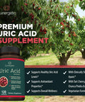 Sunergetic Premium Uric Acid Support Supplement ÃƒÂ¢Ã¢â€šÂ¬Ã¢â‚¬Å“ Uric Acid Cleanse & Kidney Support ÃƒÂ¢Ã¢â€šÂ¬Ã¢â‚¬Å“ Includes Tart Cherry Chanca Piedra Celery Extract & Turmeric - 120 Capsules