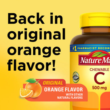 Nature Made Chewable Vitamin C 500 Mg Dietary Supplement For Immune Support 60 Tablets 60 Day Supply