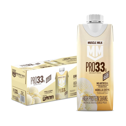 Muscle Milk Pro High Protein Shake, Chocolate, 11 fl oz Cartons (12 Pack) | Ultra Filtered Milk, 33g Protein, 3g Sugar, 200 Calories, No Artificial Flavors, No Artificial Sweeteners, No Added Colors