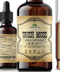 HERBALICIOUS Natural Irish Moss Extract - Organic Drops For Thyroid Function Support, Digestion, Energy Boost - Liquid Dietary Supplement - Vegetarian-Friendly Formula - 4Oz Bottle