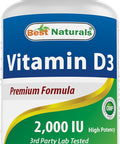 Best Naturals Vitamin D3 2000 IU 240 Softgels