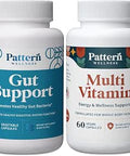 Pattern Wellness 2Pack Multivitamin and Gut Support Supplements Vitamin A B C D E Gut Repair and Digestive Support 90 Vegan Capsules