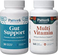 Pattern Wellness 2Pack Multivitamin and Gut Support Supplements Vitamin A B C D E Gut Repair and Digestive Support 90 Vegan Capsules
