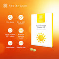Healthspan Super Strength Vitamin D3 (60 Tablets) | Immune Health | Bone, Teeth & Muscle Health | Contains 1,000iu of Natural Source Vitamin D3 in Each Tablet | Vegetarian