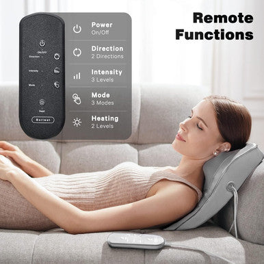 Neck And Shoulder Massager With Heat, Shiatsu Massage Pillow With 3D Deep Tissue Kneading For Back Legs Foot Body Pain Relief,At Home Office Car, For Mom&Dad