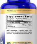 Carlyle Vitamin B2 100mg | 180 Tablets | Vegetarian, Non-GMO, Gluten Free | Vitamin B2 Riboflavin