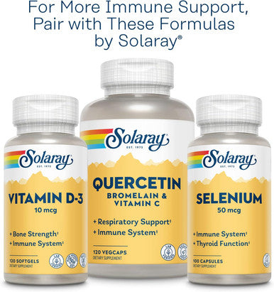 Solaray Zinc 50Mg Immune Support Capsules, 100 Count, Vegan, Pumpkin Seed