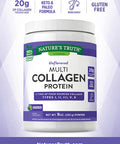 Nature's Truth Multi Collagen Powder | 9 oz | Type I, II, III, V, X | Hydrolyzed Collagen Peptide Protein Powder | Keto and Paleo Friendly | Unflavored | Gluten