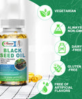 Alliwise Black Seed Oil Softgel, Cold Pressed Black Cumin Nigella Stiva With Irish Sea Moss, Quercetin With Bromelain, Elderberry Extact Enhanced Absorption, Antioxidant, Skin & Hair, Immune Health Support