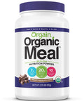Orgain Organic Plant Based Meal Replacement Powder, Creamy Chocolate Fudge & Organic Plant Based Protein Powder, Creamy Chocolate Fudge - Vegan, Low Net Carbs
