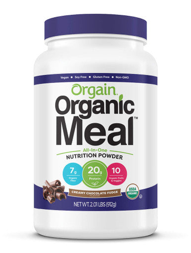 Orgain Organic Plant Based Meal Replacement Powder, Creamy Chocolate Fudge & Organic Plant Based Protein Powder, Creamy Chocolate Fudge - Vegan, Low Net Carbs