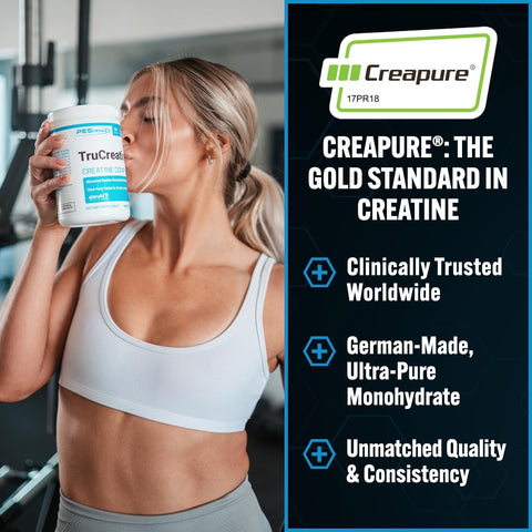 Pescience Trucreatine+ Creatine Monohydrate Powder Plus Epicatechin Micronized Creapure Creatine For Women & Men Supports Muscle Growth Strength & Recovery Cognition 30 Servings Unflavored