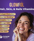 Biotin Collagen Supplement With Probiotics, Colostrum, Hyaluronic Acid And Keratin For Faster Hair Growth Hair Skin Nails Vitamins For Women And Men Biotin Hair Growth Supplement 60 Capsules
