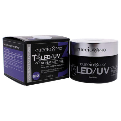 Cuccio Pro T3 Led/Uv Cool Cure Versatility Gel - Self-Levelling Gel With Calcium - Incredibly Flexible - Strong Adhesion - High Shine Finish - Fast Application - Pink - 2 Oz Nail Gel