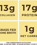 Left Coast Performance Vanilla Bone Broth Protein Powder From Grass Fed Beef - Non-GMO Ingredients Gut-Friendly Low Carb Dairy Free Protein Powder - Natural Collagen Source For Joint Support - Keto Friendly 16oz