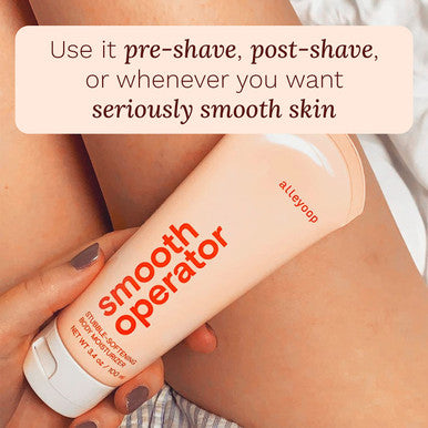Alleyoop Smooth Operator Stubble-Softening Body Moisturizer - Vitamin A, C, E and Jojoba Oil Hydrate and Soften Your Skin - Works for Pre and Post Shave - Cruelty-Free and Paraben Free