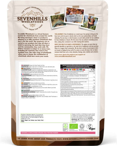 Sevenhills Wholefoods Organic Rice Protein Powder 1kg