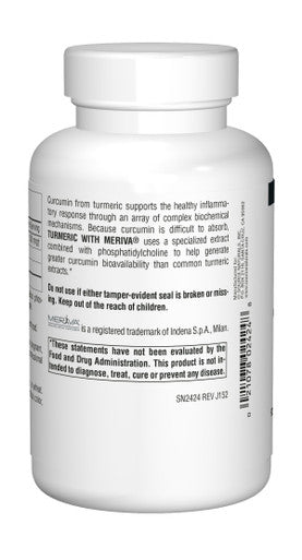 Turmeric with Meriva 500mg For Healthy Inflammatory Response - 120 Capsules
