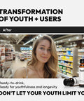 Bigvita Youth+ Nad+, Anti-Aging, Beauty From Within, Energy, Skin & Hair, Cognitive Health, Ready To Drink Supplement