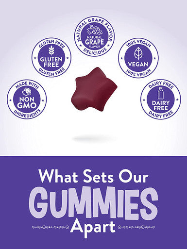 Iron Gummies | 60 Count | Vegan, Non-GMO & Gluten Supplement | with B Vitamins & Zinc | Grape Flavor | by Natures Truth